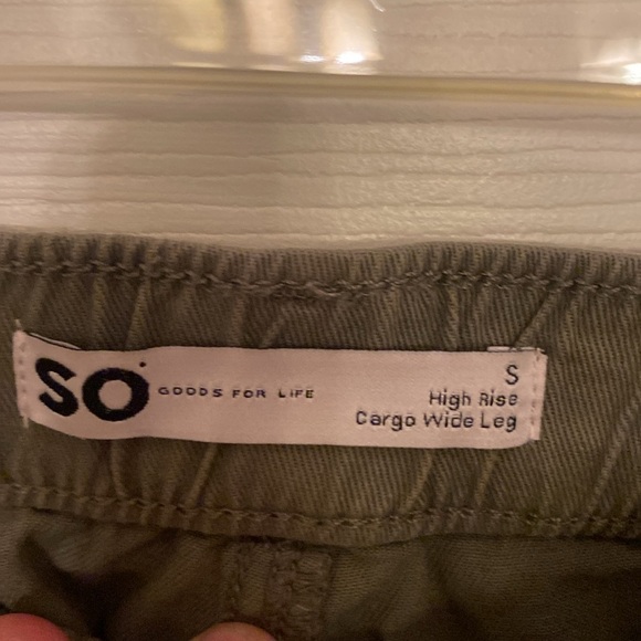NWOT SO army green cargo high rise pants - Picture 5 of 5
